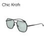 Chic Kraft Sunglasses - Black frame, blue lens