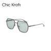 Chic Kraft Sunglasses - Silver frame, blue lens